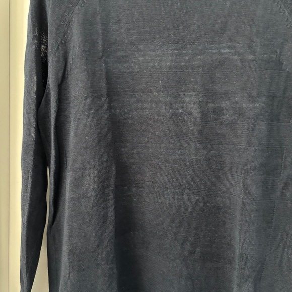 Vince Navy Linen Crew Neck Sweater Fits XS-Med - Picture 7 of 11